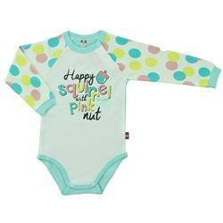 Body długi rękaw lazurowe Happy Squirrel With Pink Nut
