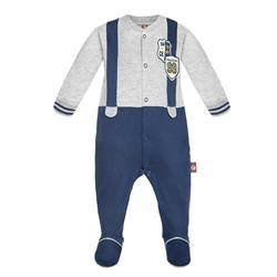 Pajac szaro-granatowy bawełniany Chic