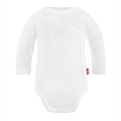 Body długi rękaw kopertowe białe