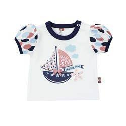 Koszulka biała z krótkim rękawem Sail