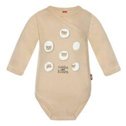 Body długi rękaw kopertowe w kolorze kawy Owieczki