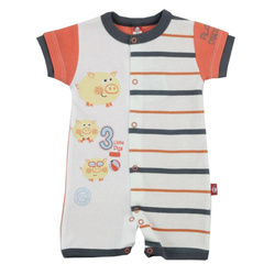 Rampers ozdobiony w paski i zwierzątka rozmiar 62