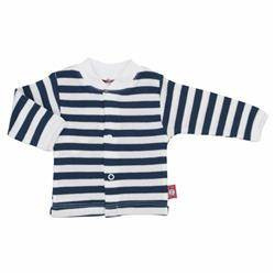 Kaftanik szary w granatowe paski