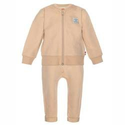 Dres kawowy z naszywką cuddles and kisses