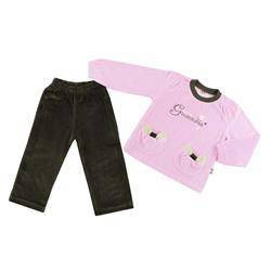 Dres różowa bluza z napisem + spodnie