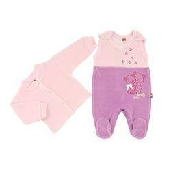 Śpioch z misiami + jasno różowy kaftan