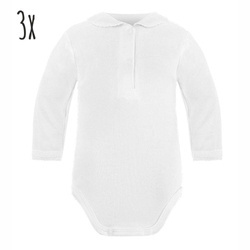 Body długi rękaw białe 3szt.