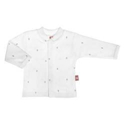 Kaftanik biały w szary wzór