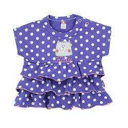 Koszulka szafirowa w białe kropki Kitty