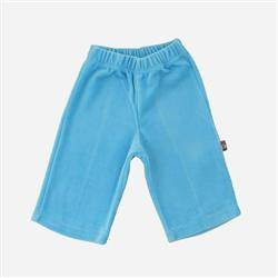 Spodnie welurowe w kolorze turkusowym