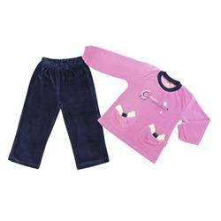 Dres bluza różowa + ciemne spodnie