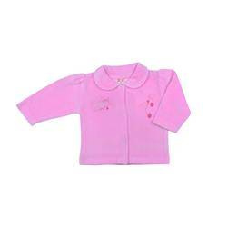 Kaftanik w kolorze cukierkowego różu ozdobiony haftem. Rozmiar 56