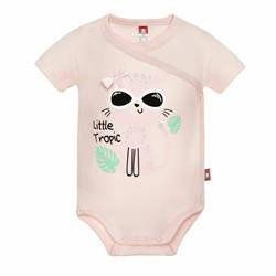 Body krótki rękaw łososiowe Pantera Little Tropic