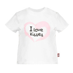 Koszulka biała z napisem I Love Kisses