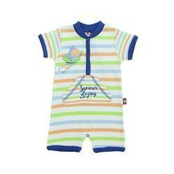 Rampers odcień błękitu w kolorowe paski