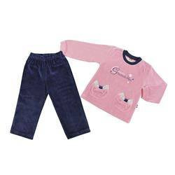 Dres bluza w kolorze pelargonii + ciemne spodnie