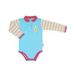 Body długi rękaw turkusowe rękawy w paski