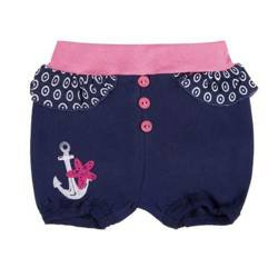 Spodenki ciemnogranatowe z różowym ściągaczem