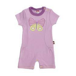 Rampers wrzosowy z dużym motylem