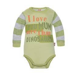 Body długi rękaw oliwkowe z napisem rękaw w paski