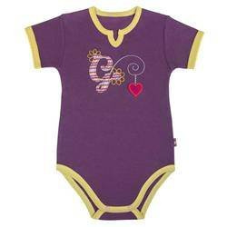 Body krótki rękaw śliwkowe