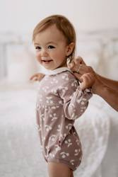 Body dla dziewczynki z kołnierzykiem Cherry