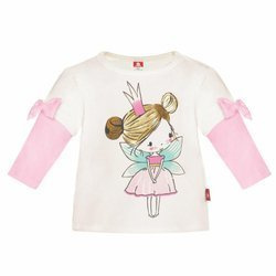 Bluzka ecru z nadrukiem