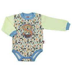 Body długi rękaw we wzorek mandarynkowy