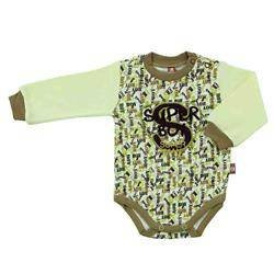 Body długi rękaw we wzorek oliwkowy