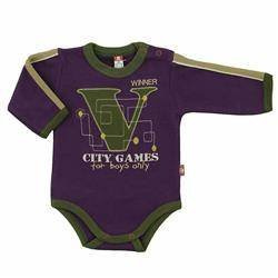 Body długi rękaw śliwkowe City Games