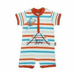 Rampers odcień czerwonego w kolorowe paski