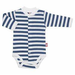 Body długi rękaw białe w granatowe paski