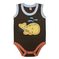 Body na ramiączka ciemnobrązowe z napisem