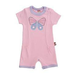 Rampers różowy z dużym motylem