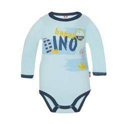 Body długi rękaw turkusowe Happy Dino