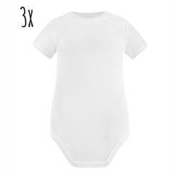 Body krótki rękaw białe 3szt.