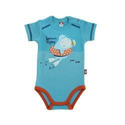 Body krótki rękaw turkusowe Summer Lazing