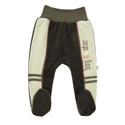 Półśpiochy ciemnobrązowe z napisem Boy Star