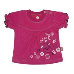 Koszulka amarantowa z nadrukiem i napisem Foxy Baby