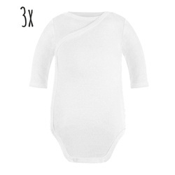 Body długi rękaw kopertowe białe