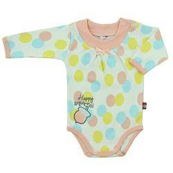 Body długi rękaw mandarynkowe w kolorowe grochy Happy Squirrel