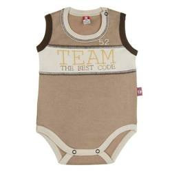 Body na ramiączka jasnobrązowe z napisem