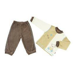 Dres beżowa bluza z misiem + spodnie