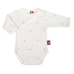 Body długi rękaw zapinane z boku szary wzorek