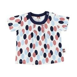 Koszulka biała w kolorowe grochy