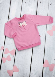 Bluza w kolorze pelargonii z kokardką