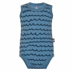 Body na ramiączka ciemny dżins w fale