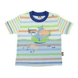 Koszulka z krótkim rękawem w błękitne paski Hippo