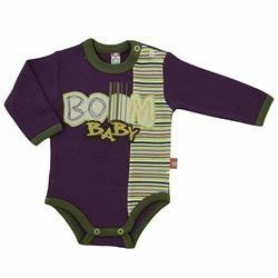 Body długi rękaw śliwkowe Baby Boom