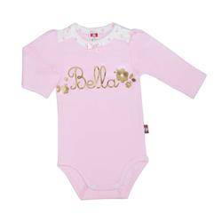 Body długi rękaw różowe Bella